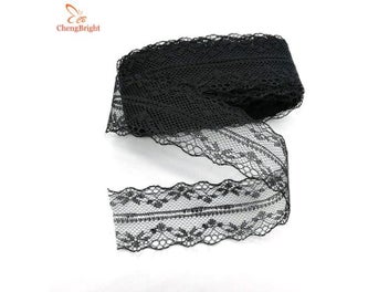 Listing 3 of 10 for 10 Yards Black Lace Ribbon Tape 40MM Wide Trim Fabric DIY Handicrafts