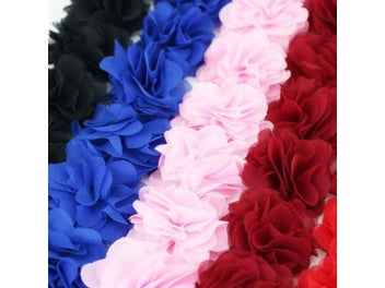 Listing 5 of 10 for (1 Meter) Chiffon Lace Fabric Webbing Decoration Flower Gift Ribbons Crafts