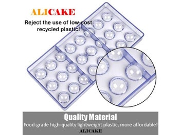 Listing 7 of 10 for Polycarbonate Chocolate Mold Sphere Chocolate Tools Cake Confectionery Acrylic