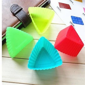 Listing 1 of 3 for 12pcs Silicone Cake Molds Cupcake Liners Triangle Reusable Non stick Pudding Je