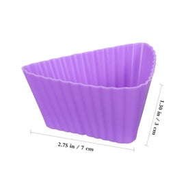 Listing 3 of 3 for 12pcs Silicone Cake Molds Cupcake Liners Triangle Reusable Non stick Pudding Je