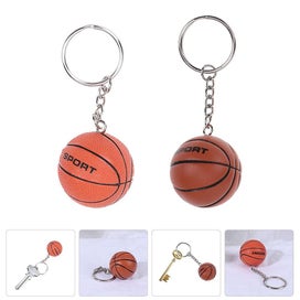Listing 2 of 4 for 2 Pcs Key Chain Men Key Decorative Pendant Basketball Charms Sports Key Ring Ba