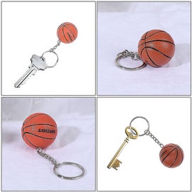 Listing 3 of 4 for 2 Pcs Key Chain Men Key Decorative Pendant Basketball Charms Sports Key Ring Ba