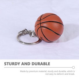 Listing 4 of 4 for 2 Pcs Key Chain Men Key Decorative Pendant Basketball Charms Sports Key Ring Ba