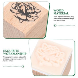Listing 3 of 5 for 22 Pcs Kids Tool Sets Wood Flower Notebook Wooden Wooden Scrapbook Seal Wood Pr