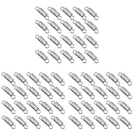 Listing 1 of 3 for 180 Pcs Jewelry Clasps 4x15mm Barrel Screw Type Clasp For Jewelry Making silv
