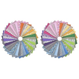 Listing 2 of 3 for 70 Pcs Colorful Patchwork Cloth Funny Sewing Cotton Fabric Handmade Diy Cotton