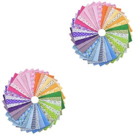 Listing 3 of 3 for 70 Pcs Colorful Patchwork Cloth Funny Sewing Cotton Fabric Handmade Diy Cotton