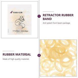 Listing 3 of 5 for 4 Packs Of Braces Orthodontic Rubber Bands Dental Supplies light Yellow