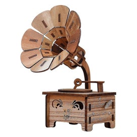 Listing 2 of 3 for 1 Pc Retro Music Box Decorative Phonograph Design Handmade Diy Music Box For Bi