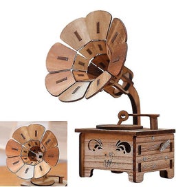 Listing 3 of 3 for 1 Pc Retro Music Box Decorative Phonograph Design Handmade Diy Music Box For Bi