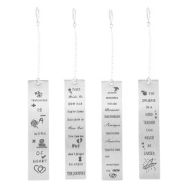 Listing 1 of 4 for 4 Pcs Metal Bookmark Flower Bookmark Retro Bookmarks Teacher Page Marker Person