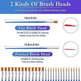 Listing 2 of 5 for 80 Pieces Art Watercolor Brushes Oil Painting Brushes For Miniature Watercol