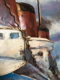 Listing 18 of 20 for 3D Ship made by Iron plate and oil panting burn-in and antique finish