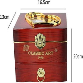 Listing 2 of 5 for Wooden Rotating Music Box For Dressing Table Musical Jewelry Box Wedding Rot