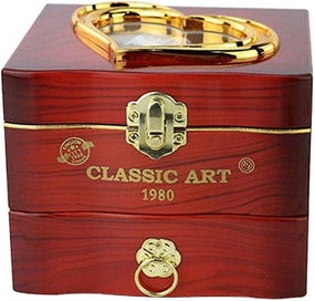 Listing 3 of 5 for Wooden Rotating Music Box For Dressing Table Musical Jewelry Box Wedding Rot