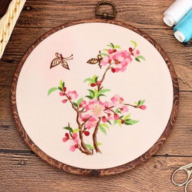 Listing 4 of 5 for Embroidery Kit Complete With Cross Stitch Canvas Embroidery Hoop Embroidery