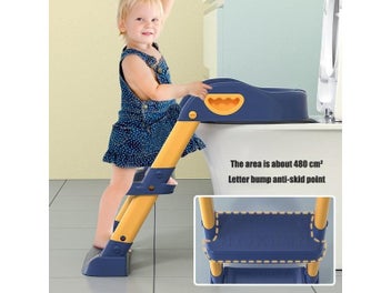 Listing 3 of 10 for Folding Baby Potty Toilet Seat Child Toilet WC Urinal For Boys Kids Adjustable