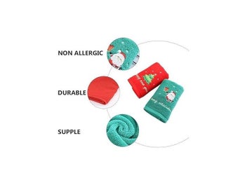 Listing 5 of 9 for Large Christmas Hand Towels For Bathroom Cotton Christmas Kitchen Towels