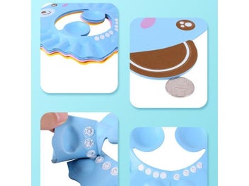 Listing 7 of 9 for Girl Boy Safe Shampoo Shower Bathing Bath Protect Soft Cap Hat For Baby Wash