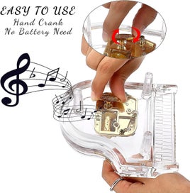 Listing 4 of 5 for Acrylic Piano Music Box Decorative Music Box Piano Ornament Toy Sweet Desktop