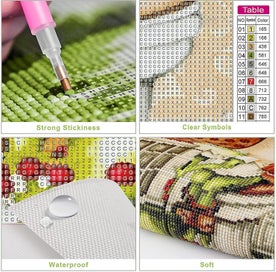 Listing 2 of 5 for Little Fox Diamond Painting For Kids 30x40cm 5d Diamond Painting Kit Cryst