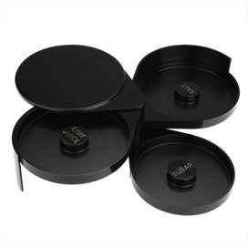 Listing 1 of 3 for Bar 3 Tier Sugar Salt Rim Lime Glass Black