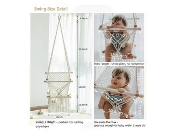 Listing 4 of 9 for High Quality Baby Hanging Nest Swing Chair Seat Hammock Chair For Infant