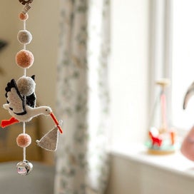 Listing 3 of 3 for Pom Pom Mobile - Eli Stork Pink