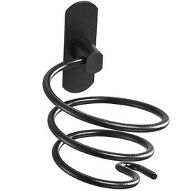 Listing 4 of 5 for Black Hair Dryer Holder Aluminum Wall Mounted Hair Dryer Holder Cable Rack For