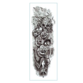 Listing 5 of 5 for 12 Sheets Full Arm Temporary Tattoo Men Full Sleeve Lion Tribal Dragon Maori T