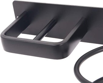 Listing 5 of 5 for Hair Dryer Holder Hair Dryer Holder With Cable Holder For Drilling Chrome/blac