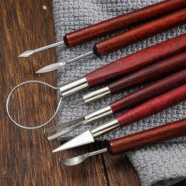 Listing 5 of 5 for 11 Pcs Clay Sculpting Set Wooden Handle Clay Pottery Sculpting Tools Diy Woode