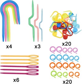 Listing 5 of 5 for 53 Pcs Knitting And Crochet Accessory Beginner Knitting Crochet Kit Knitting