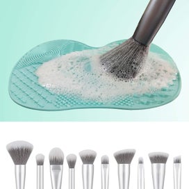 Listing 4 of 5 for 2-pack Makeup Brush Cleaning Pads Silicone Makeup Brush Cleaner Makeup Brush