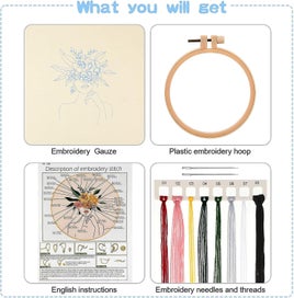 Listing 2 of 5 for Woman Embroidery Starter Kit Diy Cross Stitch Embroidery Starter Kit With Emb