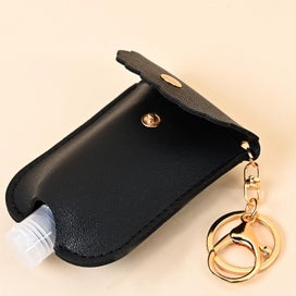 Listing 2 of 5 for Portable Sanitizer Hand Sanitizer Key Ring Leather Case