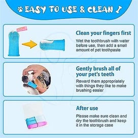 Listing 3 of 5 for 6 Pieces Dog Toothbrush 360 Silicone Pet Toothbrush For Cleaning Teeth Denta