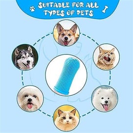 Listing 4 of 5 for 6 Pieces Dog Toothbrush 360 Silicone Pet Toothbrush For Cleaning Teeth Denta