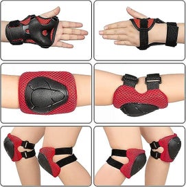 Listing 3 of 5 for Children/teenagers Knee And Elbow Protectors 3-9 Years Old red 6-piece Set
