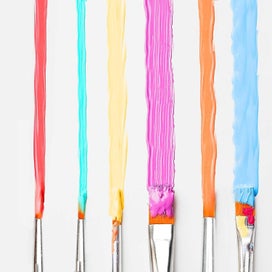 Listing 3 of 5 for Brush Set With Wooden Palette 12 Brushes And Handheld Oval Artist Palette