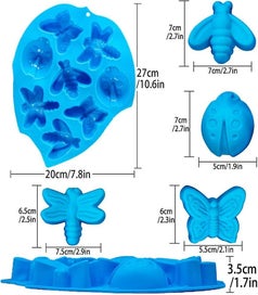 Listing 2 of 5 for 2 Pcs 3d Silicone Cake Molds8-cavity Insect Muffin Mould Kitchen Pastry Bakin
