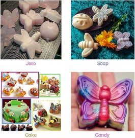 Listing 3 of 5 for 2 Pcs 3d Silicone Cake Molds8-cavity Insect Muffin Mould Kitchen Pastry Bakin