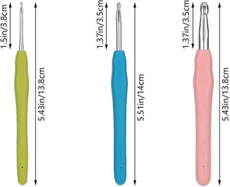 Listing 2 of 5 for 35 Pcs Crochet Hooks Crochet Kit Ergonomic Crochet Hook Set With Colorful Soft