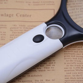 Listing 4 of 4 for Magnifying Glass With 3 Led Lights Handheld Illuminated Magnifier 3x 45x Magn