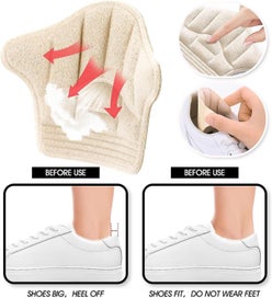 Listing 4 of 5 for 2 Pairs Of Heel Grips For Loose Shoes Non-slip Heel Pads Blister Liner Self