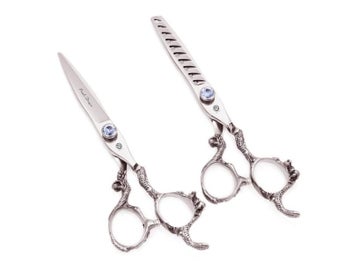 Listing 3 of 9 for Hair Scissors 6" Japan 440C Purple Dragon Professional Shears Set Z9006