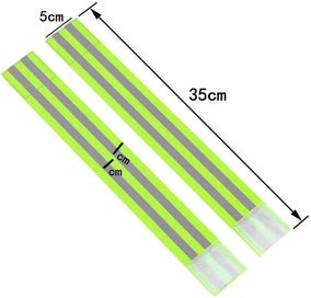 Listing 2 of 5 for Set Of 4 Reflective Tape Armband Safety High Visibility Running Bike Wristband