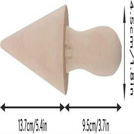 Listing 5 of 5 for 1 Piece Waffle Roller Wooden Cylinder Cylindrical Wooden Mold Ice Cream Cylin