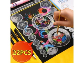 Listing 3 of 10 for 22/4/1PC Spirograph Ruler Drawing Scratch Painting Toys Interlocking Gears